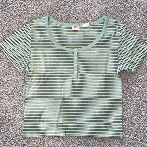 Levi Stripe Crop Stripe Knit Top Size Medium